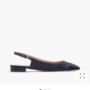 Jcrew slingback flats navy and black 8.5